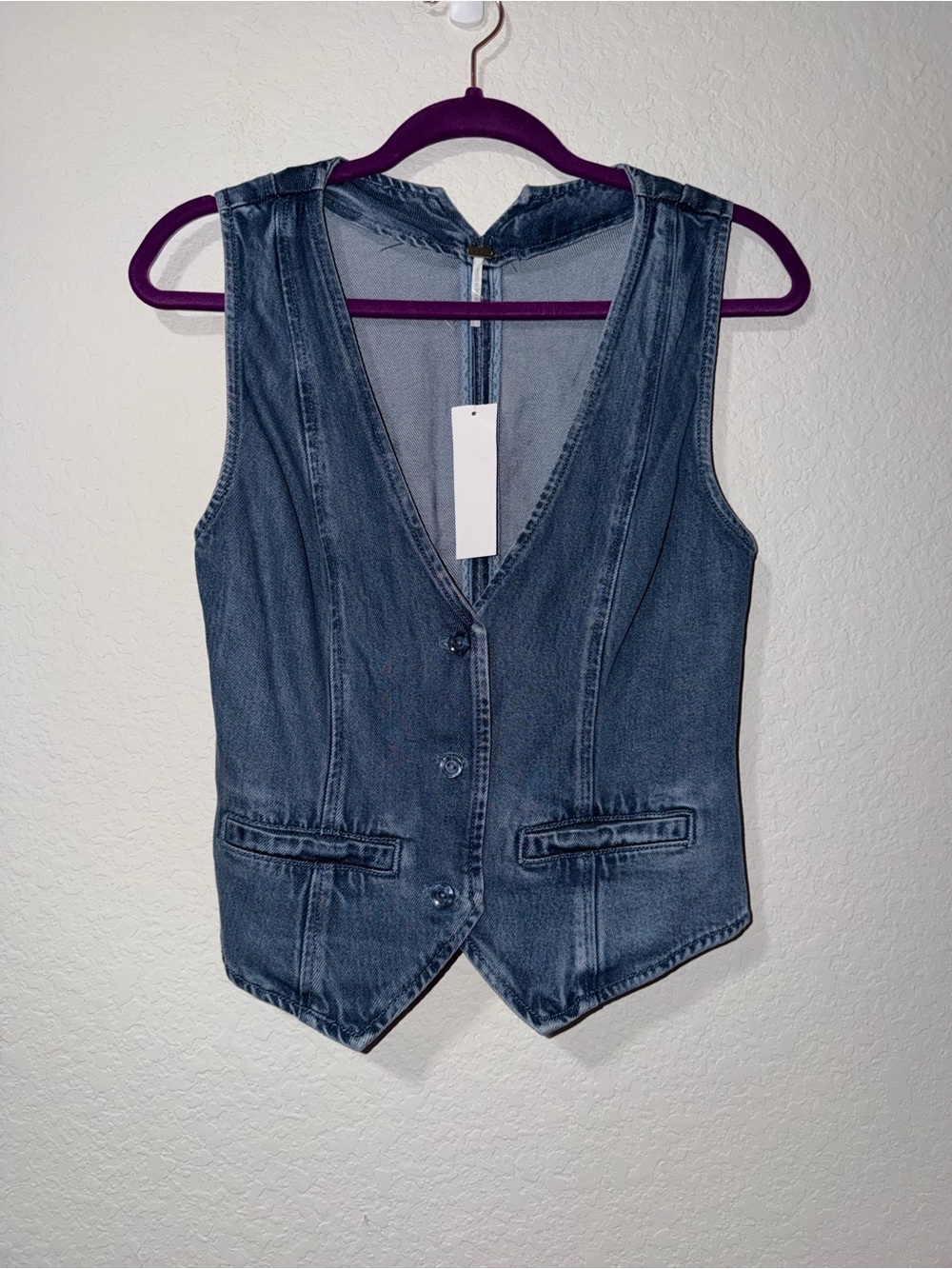 YFB Young Fabulous and Broke Denim V-Neck Vest